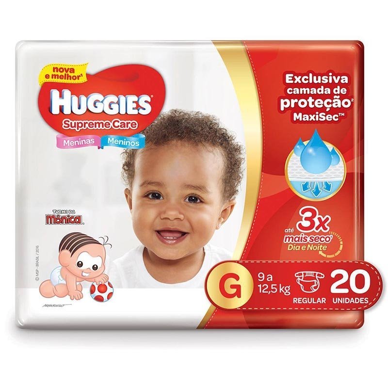 imagem de FRALDA DESC HUGGIES SUPREME CARE JUMBO G com 20