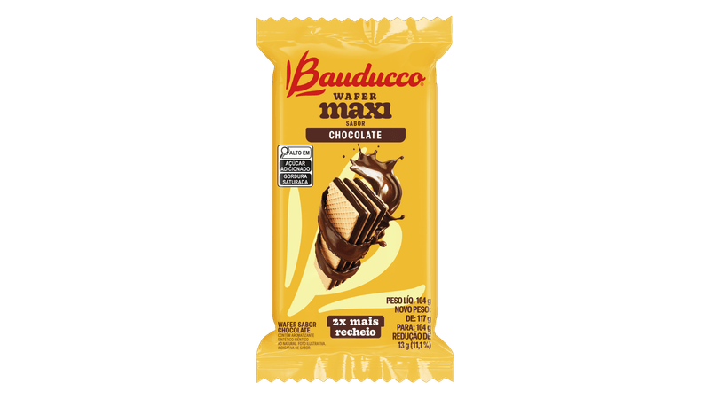 imagem de BISC BAUDUCCO WAFER MAXI CHOC CREAM 104GR