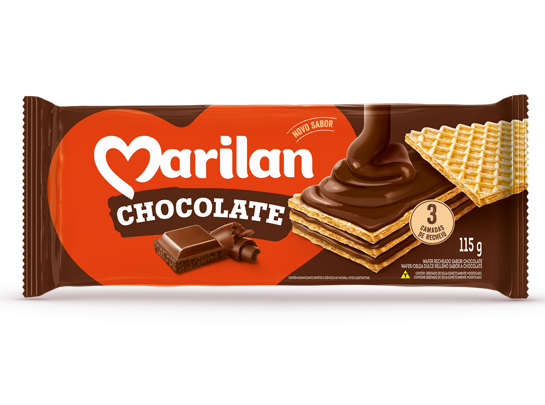 imagem de Biscoito MARILAN WAFER CHOCOLATE 115GR