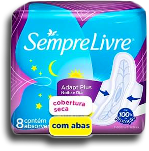 imagem de Absorvente SEMPRE LIVRE NOTURNO SECA com ABAS com 8