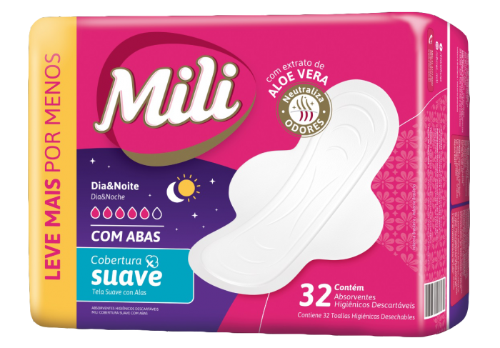 imagem de Absorvente MILI PROTECAO TOTAL SUAVE com ABAS com 32