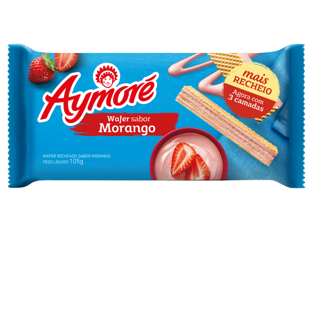 imagem de Biscoito AYMORE WAFER MORANGO 105GR