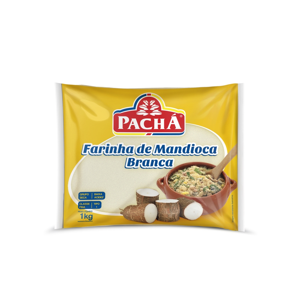 imagem de FARINHA DE MANDIOCA PACHA BRANCA 1KG