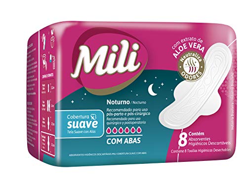 imagem de ABS MILI NOTURNO SUAVE C/ABAS C/8