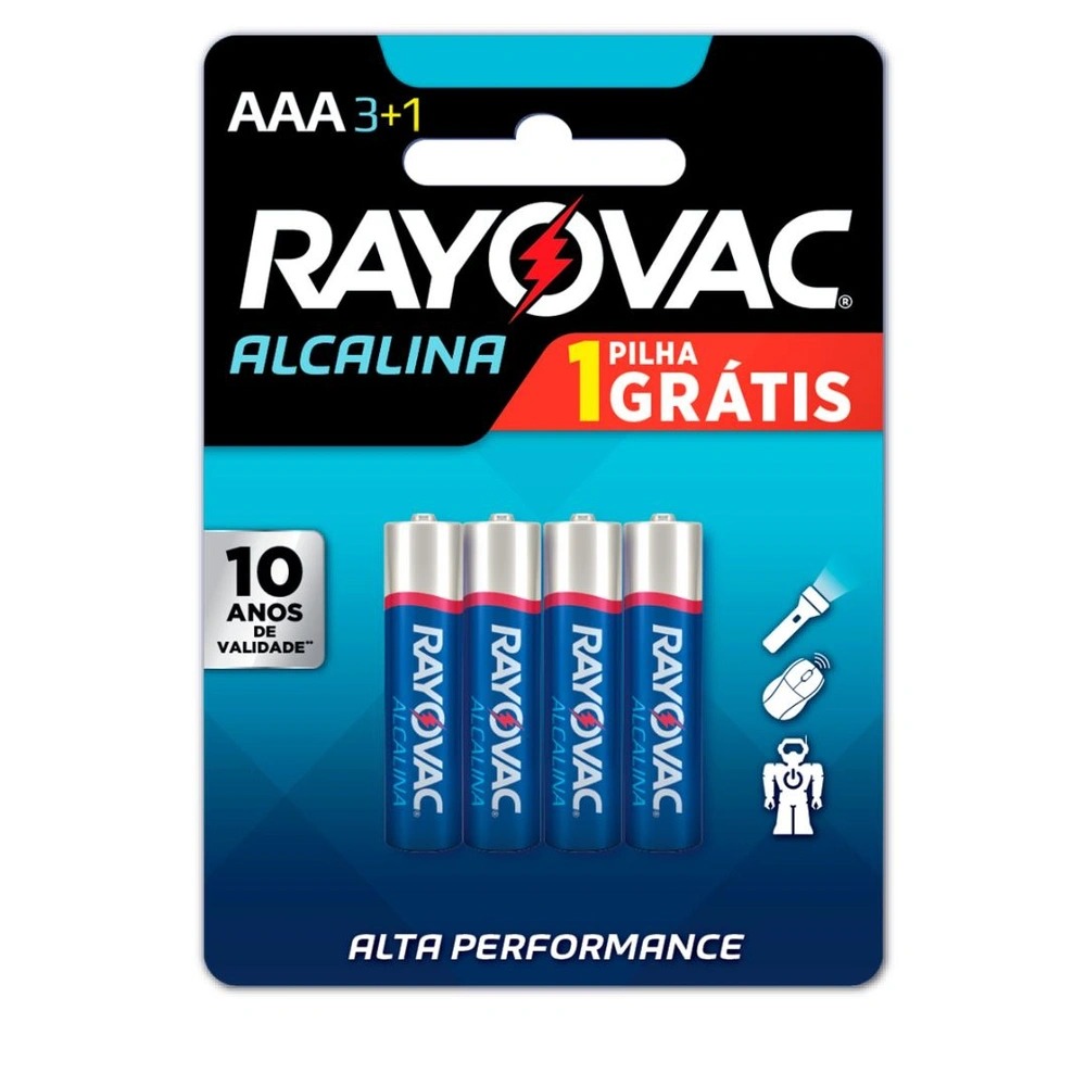 imagem de PILHA RAYOVAC ALCALINA SM PALITO LV4PG3