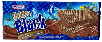 imagem de Biscoito WAFER GOLDEN BLACK Chocolate  140G