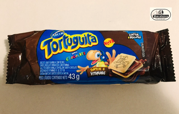 imagem de Biscoito TORTUGUITA Recheado MONO CHOCO 43G