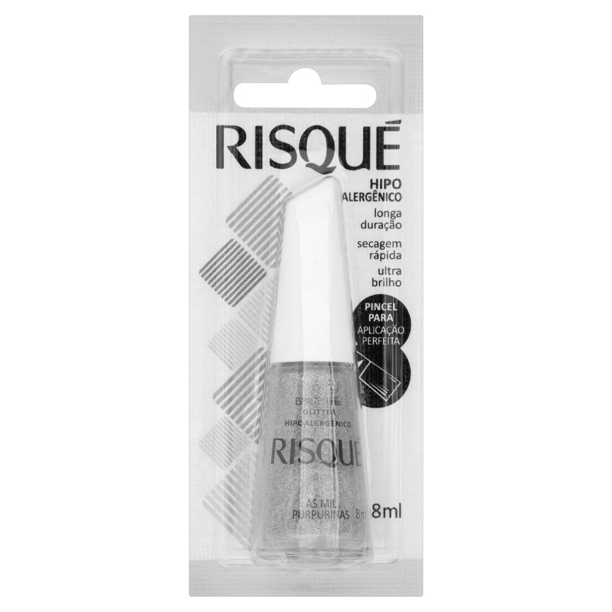 imagem de ESMALTE RISQUE EFEITOS MIL PURPURINAS 8ML