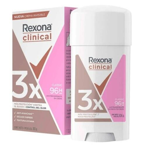 imagem de DESOD CREME REXONA CLINICAL FEMININO CLASSIC 58GR