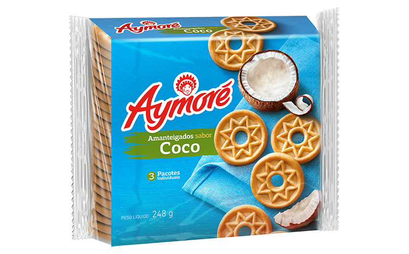 imagem de Biscoito AYMORE AMANTEIGADO COCO 248G