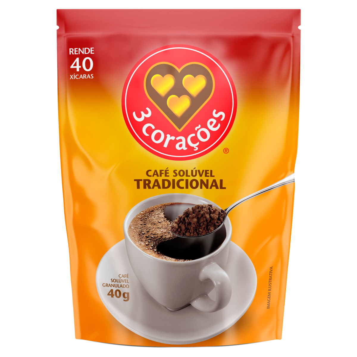 imagem de CAFE 3CORACOES GRAN TRAD REFIL 40G