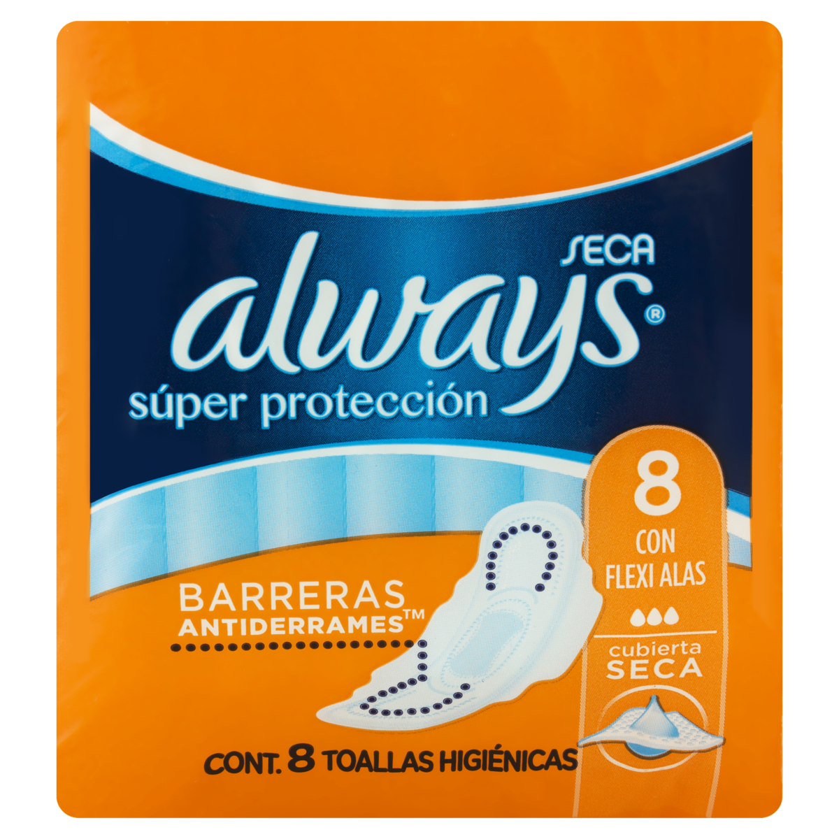 imagem de Absorvente ALWAYS BASICO SECA com ABAS com 8