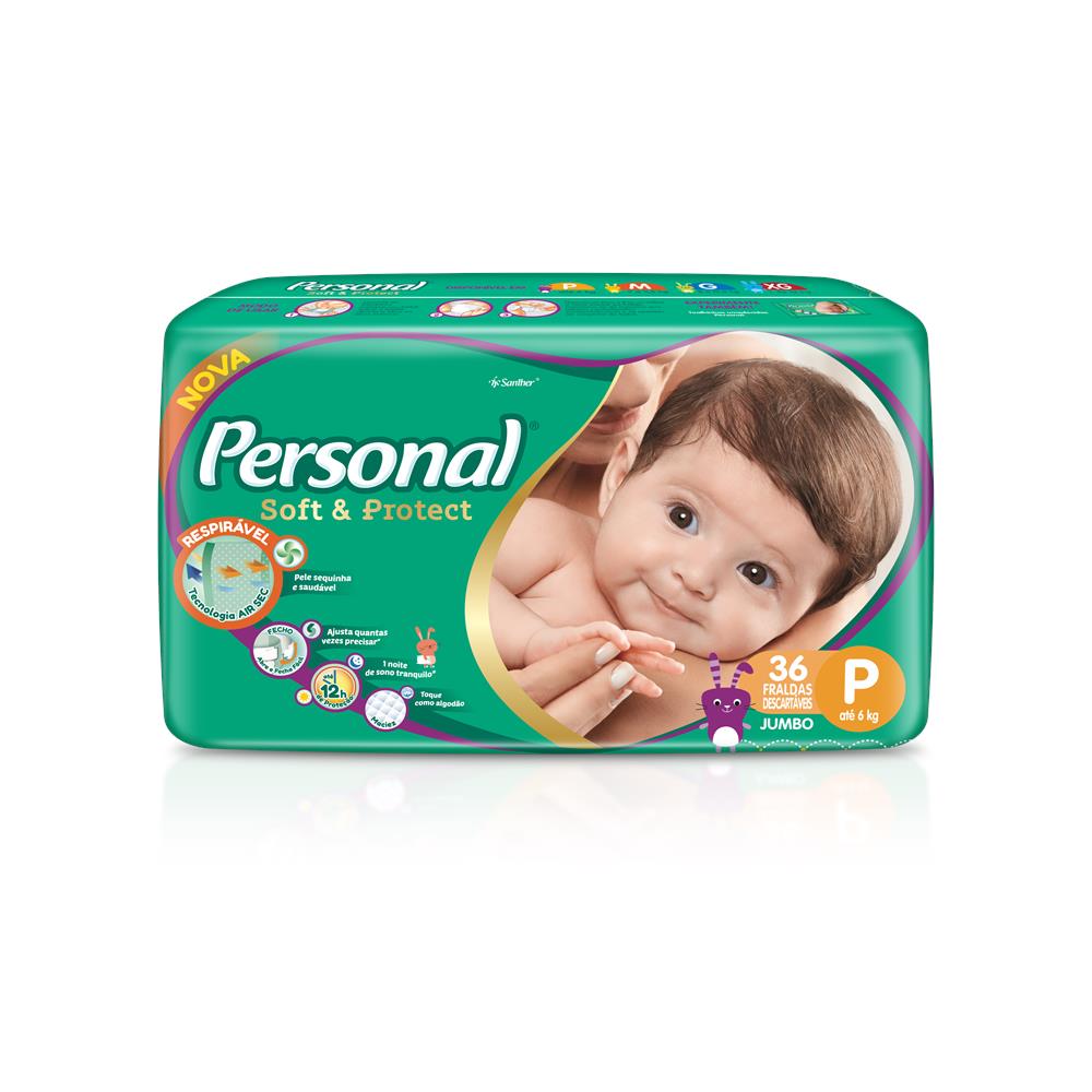 imagem de FRALDA DESC PERSONAL BABY JUMBO P com 36