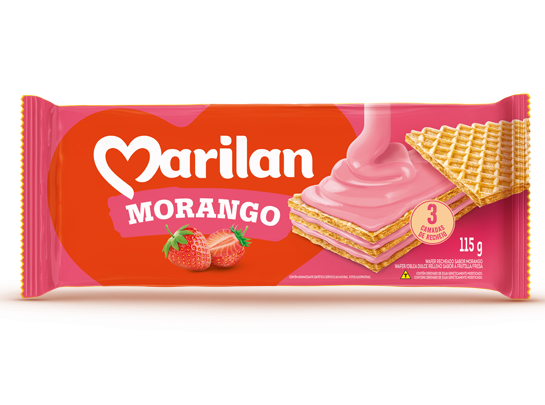 imagem de Biscoito MARILAN WAFER MORANGO 115GR