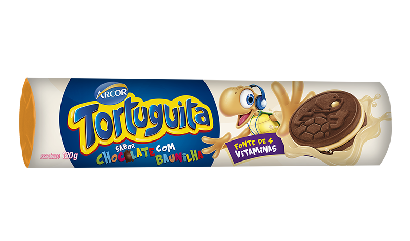 imagem de Biscoito TORTUGUITA Recheado CHOCO BAUN 120G