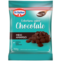 imagem de COBERTURA DR OETKER MOEDA CHOCOLATE MEIO AMARGO 350GR