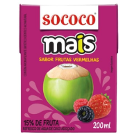 imagem de Água DE COCO MAIS FRUTAS VERMELHAS 200ML